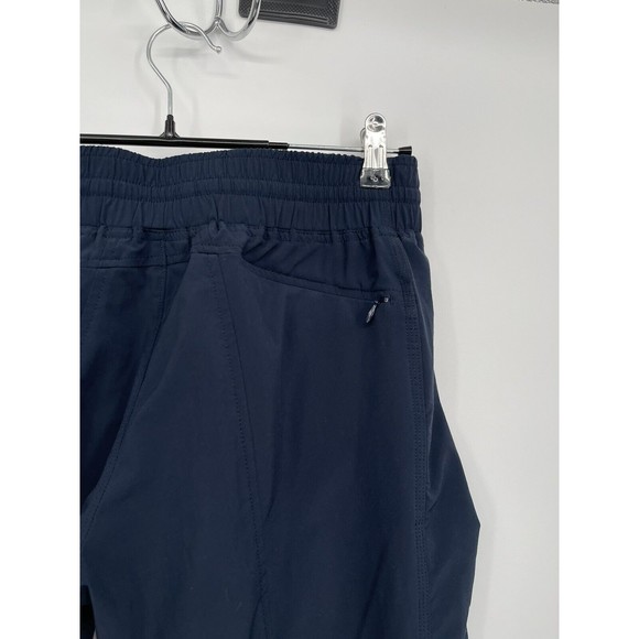 ATHLETA La Viva Navy Blue Crop Ruched Joggers Pants Lightweight Size 6 - Picture 6 of 8